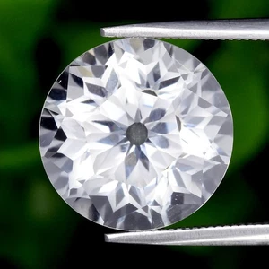 💎 6.86ct 12.3mm VVS Round Natural White Quartz - Brazil Gemstone - Picture 1 of 4