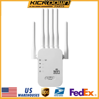 Extensor WiFi 5G 6 Antenas 1200M Doble Banda Enchufe EE. UU. Blanco - Amplificador Interior Hogar Foto 1 de 4