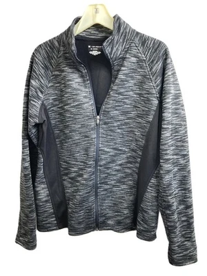 Женская флисовая куртка Tek Gear XL на молнии с длинным рукавом черная серая - Изображение 1 из 4