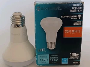 Ecosmart Dimmable LED Light Bulb Equivalent Soft White 100W A20R20100WT2001 - Picture 1 of 11
