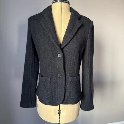 Chaqueta Blazer Tejido Suéter Cable Lana Suave Talbots Talla M Foto 1 de 4