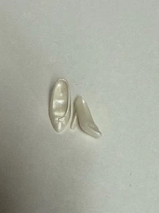 Vintage Barbie White Pearlescent Pumps High Heels - Picture 1 of 2