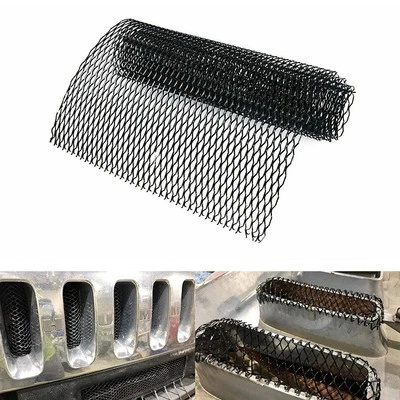 40"x13" Universal Car Grill Mesh Grille Insert Bumper Rhombic 0.43*0.90 Hole - Image 1 of 4