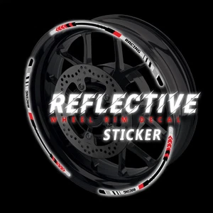 Red 17" Rim Reflective Wheel Stickers SH29 For Honda CB500X 15 16 17 18 - Picture 1 of 10