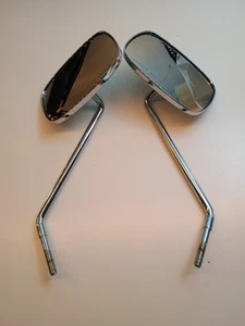 OEM Harley Chrome Square Rectangle Mirrors Pair - 1 Glass Broken - 833 Sportster - Bild 1 von 22