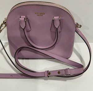 Kate Spade Dome Satchel Bag W/ Detachable Strap Lilac Purple Pebble Leather - Picture 1 of 13