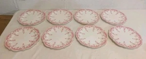 Juego de 8 platos antiguos de porcelana Aynsley England 8" rosa transferware 169873 - Imagen 1 de 6