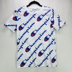 Champion Tshirt Boys Youth XL White Logo Spelled Out - Picture 1 of 10