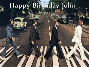 Topper de pastel de hielo comestible personalizado A4 Beatles precorte - Imagen 1 de 1
