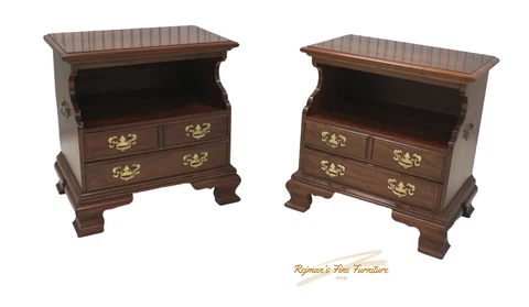 Pair Pennsylvania House Cherry Open Cabinet Nightstands Cover