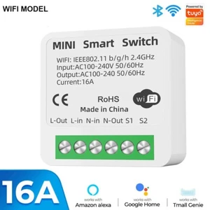 Tuya WiFi 16A AC110-240V Mini smart switch DIY 2-way control relay timer module - Picture 1 of 17