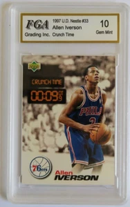 Allen Iverson 1997 UD Nestle Crunch Time #33 RC Gem Mint 10 GRADED - Picture 1 of 3