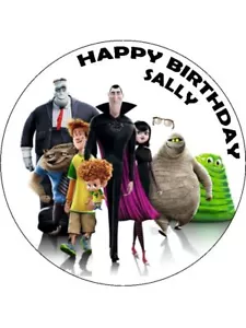 7.5" ROUND HOTEL TRANSYLVANIA EDIBLE ICING BIRTHDAY / PARTY CAKE TOPPER - Picture 1 of 1