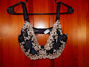 WACOAL BLACK LACY BRA, UNDERWIRE, 1/2 CLOTH LINING, SIZE 38 DD, 65191 - Picture 1 of 3