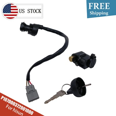 US Ignition Key Switch For Hisun ATV 400 500 700 800 1000 Assy Supermach Bennche - Image 1 of 4