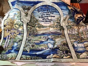 Serenity Prayer Quilt Wall Hanging 40" x 33" Ready to be quilted or hang as is - Picture 1 of 6