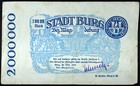 BURG 1923 2 Million Mark Inflation Notgeld Banknote Germany