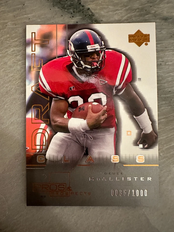 DEUCE MCALLISTER 2001 UPPER DECK PROS & PROSPECTS #94 ROOKIE RC #'D 0035/1000 - Image 1 of 2