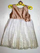 Marmellata Classics Baby Girl Size 18 months White Gold Special Occasion Dress