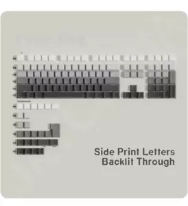 PBT Keycaps Tastenkappen Cherry Profile ISO-Ansi Layout Lotus Ink Style - Bild 1 von 3