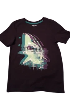 Boys/Girls Youth Shark Short Sleeve Graphic T Shirt Black Size 5/6 - Picture 1 of 11