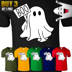 Boo Ghost Scary Divertida Halloween Para hombres Mangas Cortas Camiseta Vacaciones Nueva Camiseta de Regalo - Imagen 1 de 12