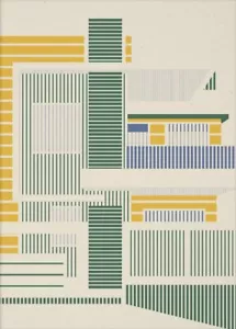 Empty Spaces 02 MCM Danish Print By Børge Bredenbekk 27x19 - Picture 1 of 1