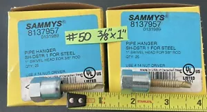 {#50}Sammys Pipe Hangers DSTR 1” For Steel Two Full Boxes.  - Picture 1 of 3