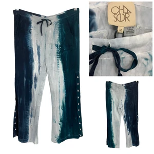 NUEVO Chaser Talla M Azul Tie Dye Botón Recortado Playa Pull On Pantalones Cubierta de Natación - Imagen 1 de 7