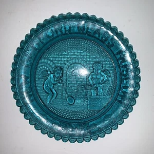 Pre-Owned Pairpoint Cup Plate New Bedford MA Glass Museum Aqua U572 - Picture 1 of 3