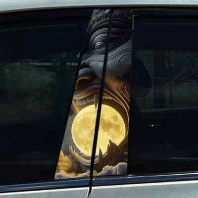 PIINKKY 2x JDM Samurai Auto B Säulen Zentrum Säulen Abdeckung Aufkleber