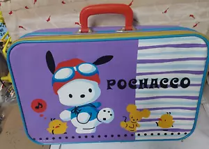 Borsa Valigia Vintage 1999 Sanrio Pochacco 18""x12""x4"" Viola Vinile - Foto 1 di 6