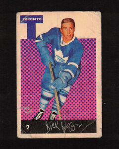 1962-63 DICK DUFF #2 Parkhurst * Leafs HALL OF FAME Star Vintage NHL Hockey Card