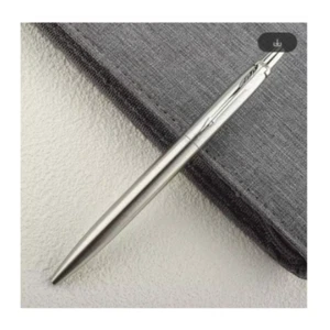 Parker Jotter Stainless Steel Chrome Trim Ballpoint Pen Fine Nib Blue Ink Parker - Picture 1 of 1
