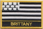 France Brittany Region Flag Embroidered Patch - Sew or Iron on