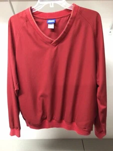 Men’s EP PRO Polyester Burgundy V Neck Long Sleeve Golf Pullover. Size M - Picture 1 of 4