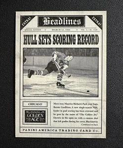 2013 Panini Golden Age: Headlines #14 BOBBY HULL in card Toploader - Picture 1 of 7