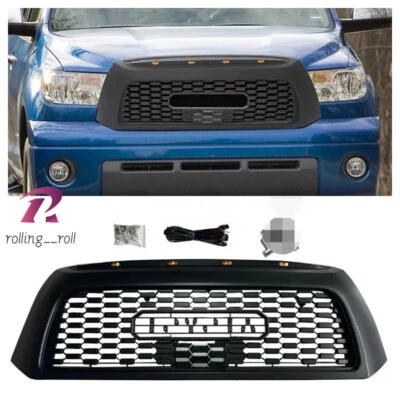 Front Grille For 2007-2009 Tundra Grille Replacement Mesh Design ABS with Lights Foto 1 de 4