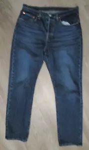 Levis 501 Premium Original Fit Jeans dark Blue Wash Pre Shrunk 30x 30 - Picture 1 of 6