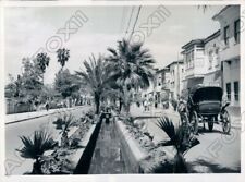 1966 Antalya Turkey General View of a Street Divided by a Canal Press Photo
