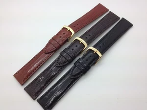 14 mm hasta 20 mm MS801 Hadley Roma Teju Lagarto Cuero Genuino Banda de Reloj - Imagen 1 de 14