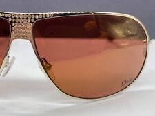 Dior Sunglasses woman Gold Rhinestone Rectangular Curved Hard Dior 1 Np