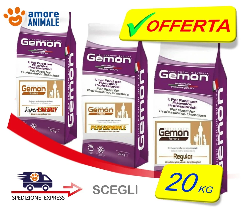 Monge GEMON BREEDERS 20 kg Performance / Regular / Super Energy - Per CANI