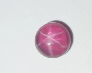 Transparent Star Ruby Round 6x6 mm Cabochon 6 Rayed Lab-created Stone 1 pc Lot - Picture 1 of 12