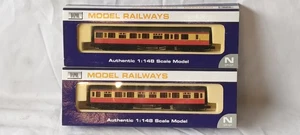 Calibre N VN COMO NUEVO 2x Dapol Collett Coach NC-022a NC-021a freno 2do BR GWR W1087 - Imagen 1 de 6