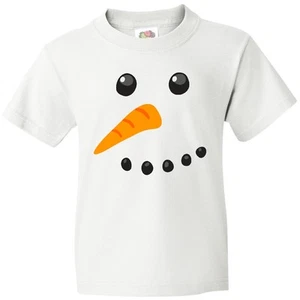 Inktastic Snowman Face Youth T-Shirt Snow Coal Carrot Frosty Christmas Winter - Picture 1 of 1
