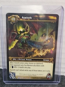 World of Warcraft WOW TCG Illidan 197/252 Azaloth Card - Picture 1 of 2
