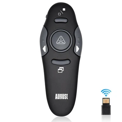 NEW Laser Pointer Wireless Presentation Remote w/ Slide Control (August LP205R) - Image 1 of 4