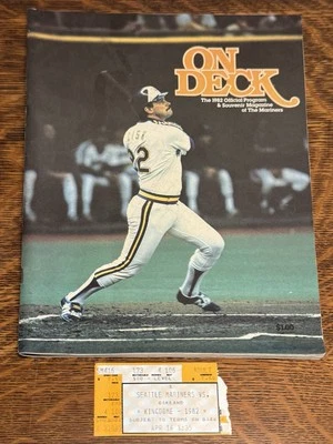 Vintage 1982 Seatlle Mariners Program & Ticket 4/17/82 VS OAKLAND A’s - Image 1 of 4