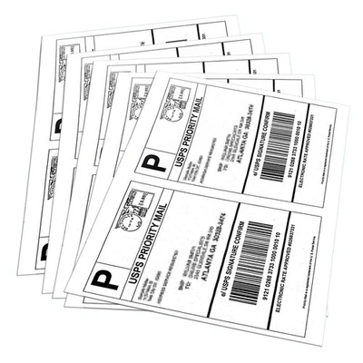 200-6000 Half Sheet 8.5x5.5 Shipping Labels Self Adhesive For inkjet laser - Изображение 1 из 4